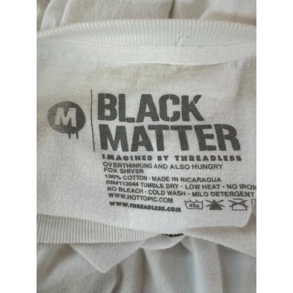 Overthinking & Also Hungry White T-Shirt By Black Matter Threadless - M 100% Cot - Picture 2 of 14